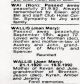 Obituary notice J M Wallis nee Graham